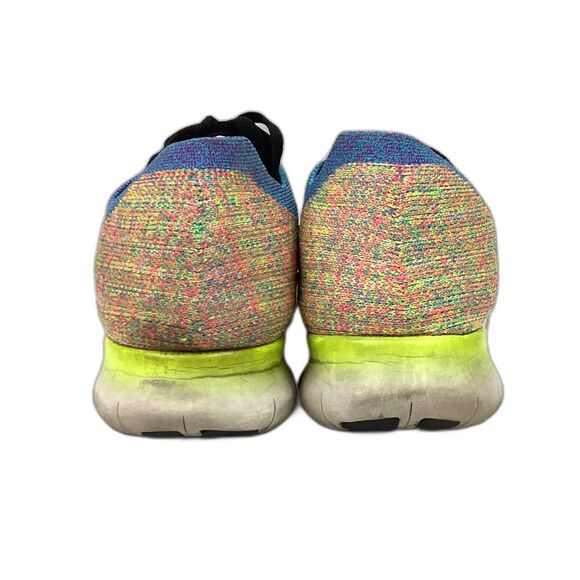 Nike Free RN Flyknit-Women's 8/Men's 6.5 -Rainbow Knit Running Shoes- 831070-102 - Picture 3 of 10
